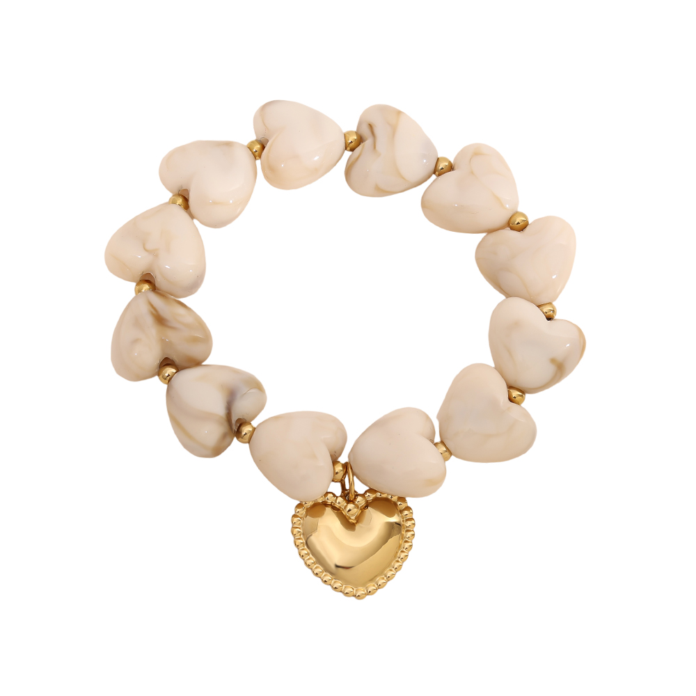 20cm Acrylic Heart Chian stainless steel bracelet    
