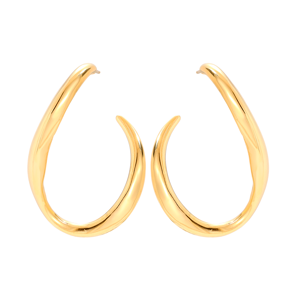 40*30mm Egg Hoop stainless steel earrings    