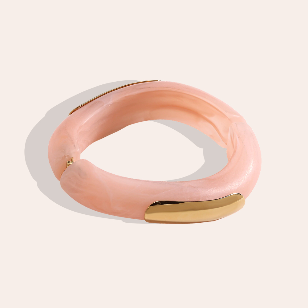 Stainless steel bangle Adjustable resin 