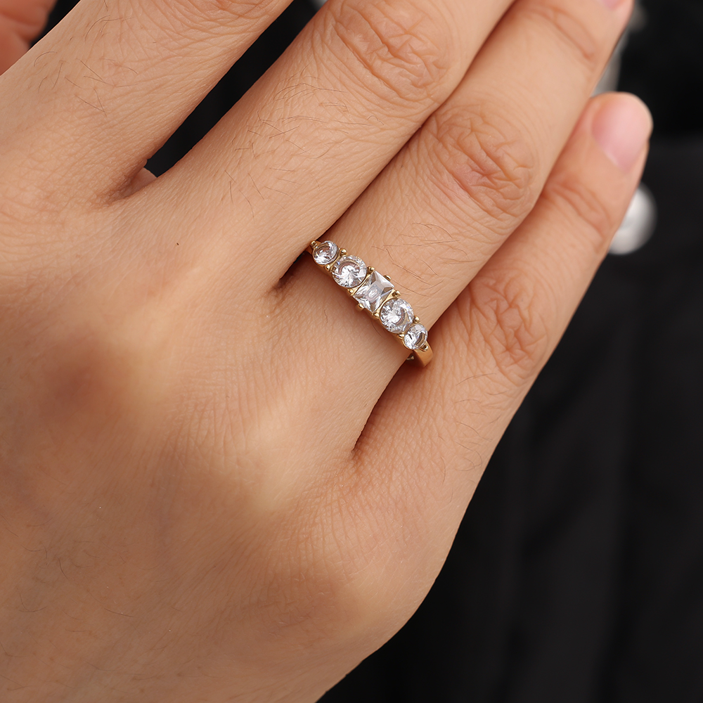 Various Diamond stainless steel ring    