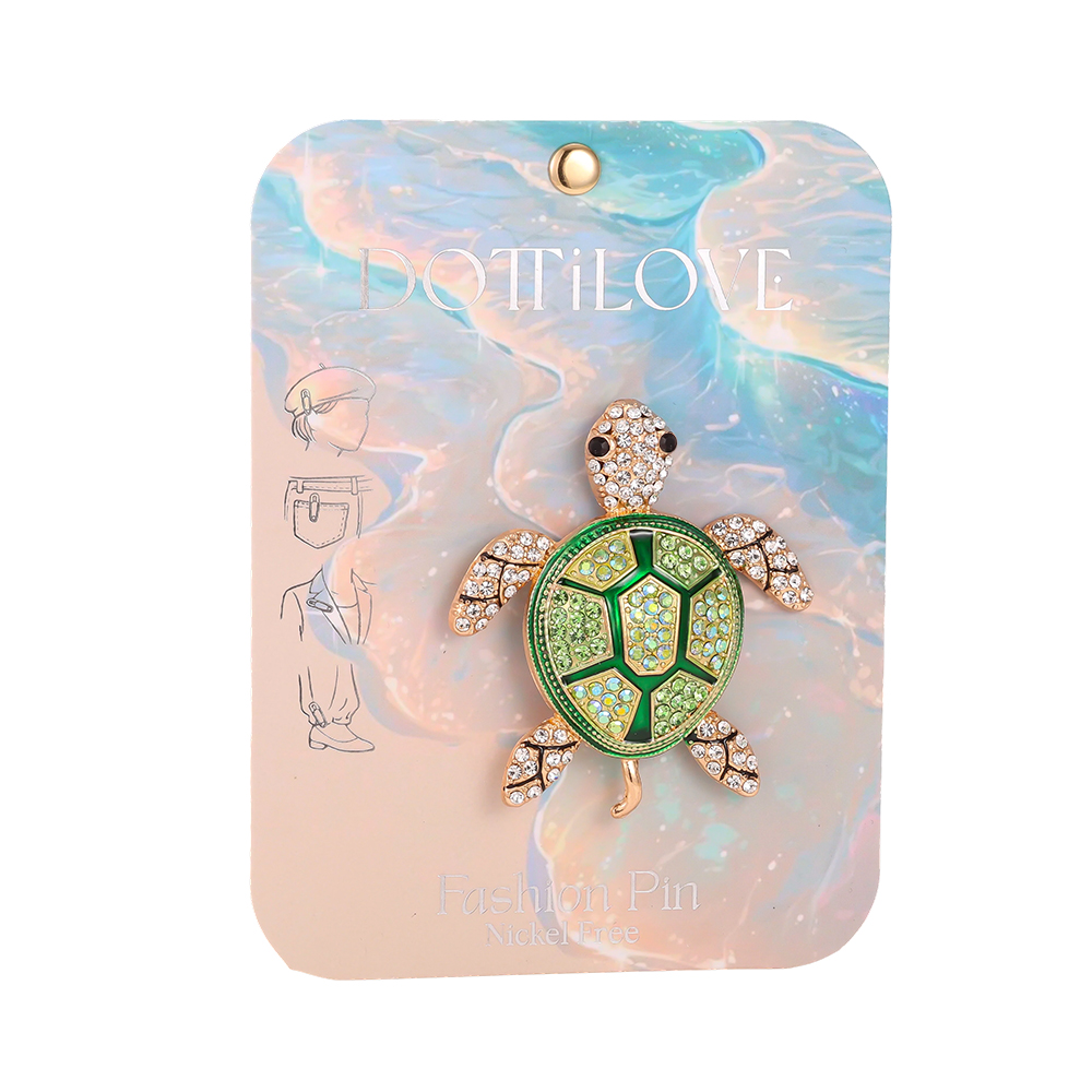 65mm turtle green brooch  