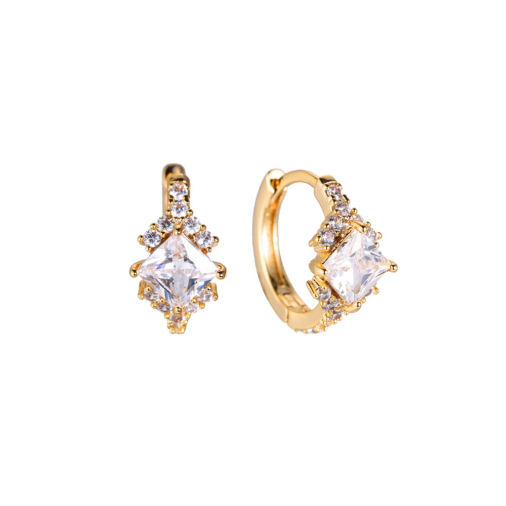 Mysterious Diamond Gold-plated Creole