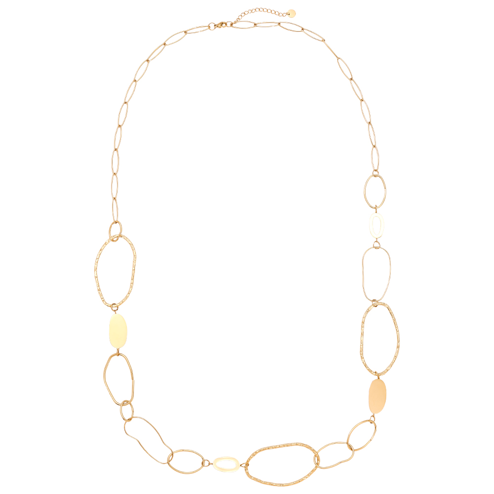 90cm Various Oval Chain Stainless Steel Necklace   