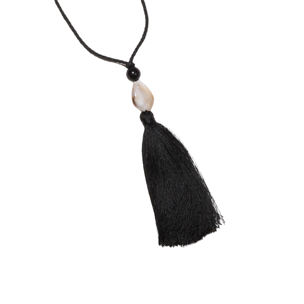 90cm acrylic shell polyester cord necklace