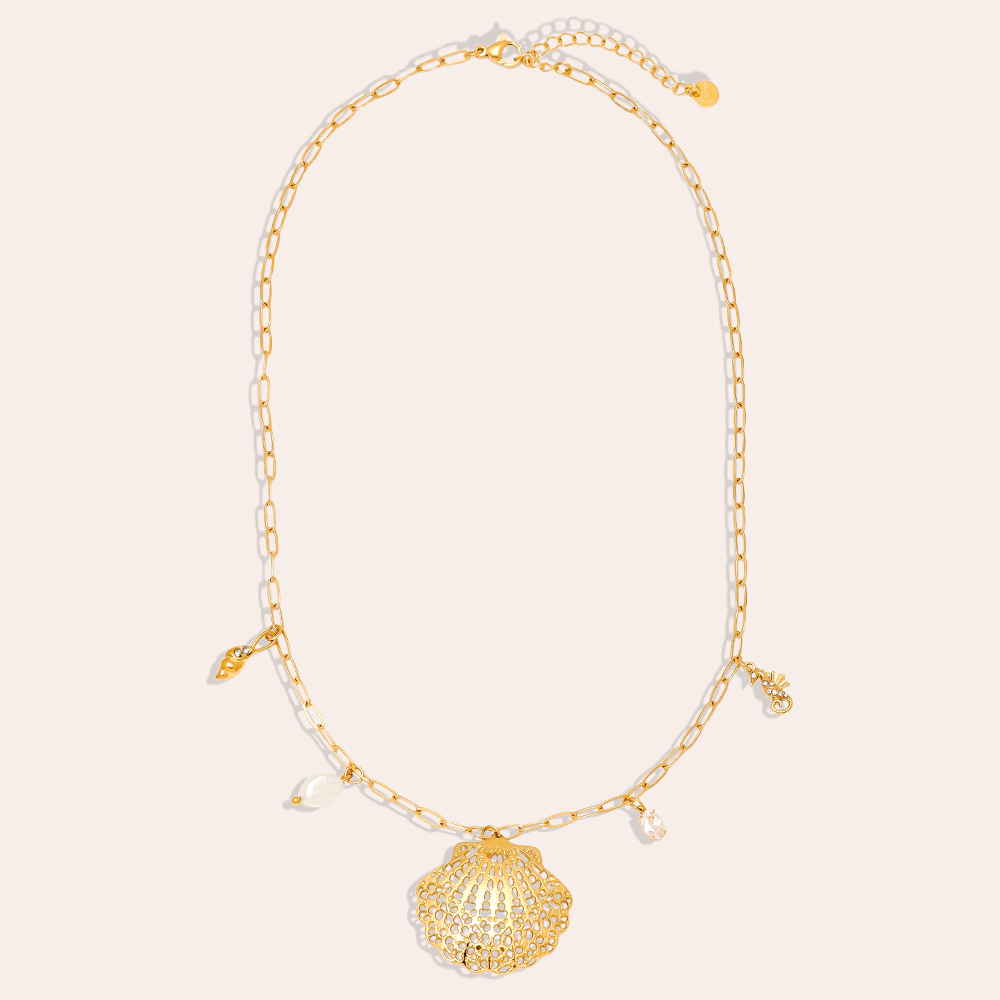 42cm Ocean And Charms stainless steel necklace     