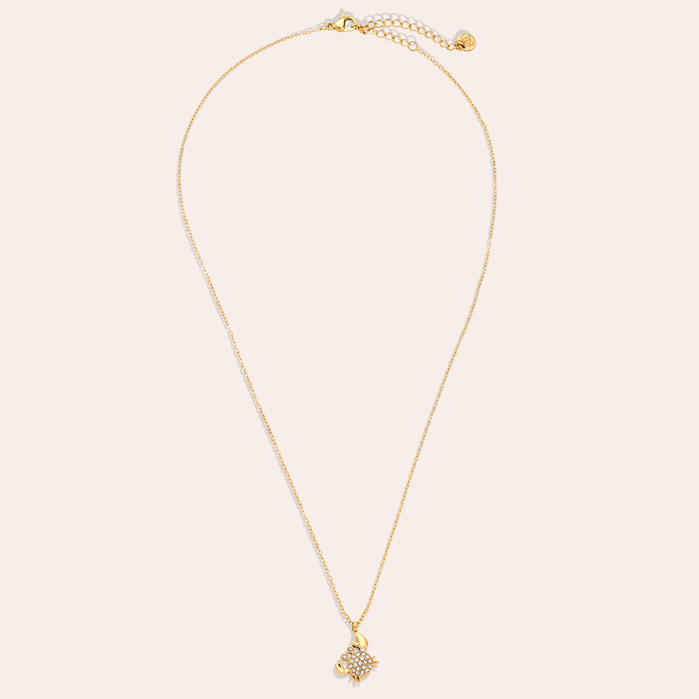 40cm Diamond Crab stainless steel necklace     