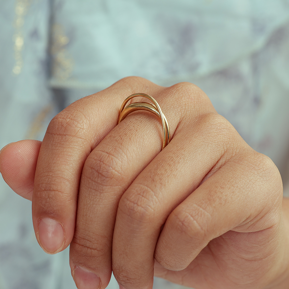 Premium double stainless steel ring 