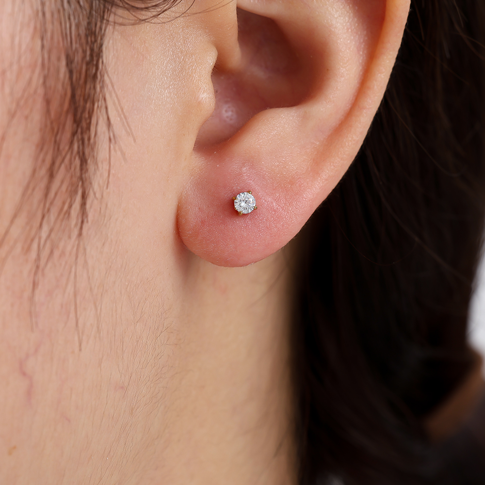 3mm Just One Diamond stainless steel piercing      