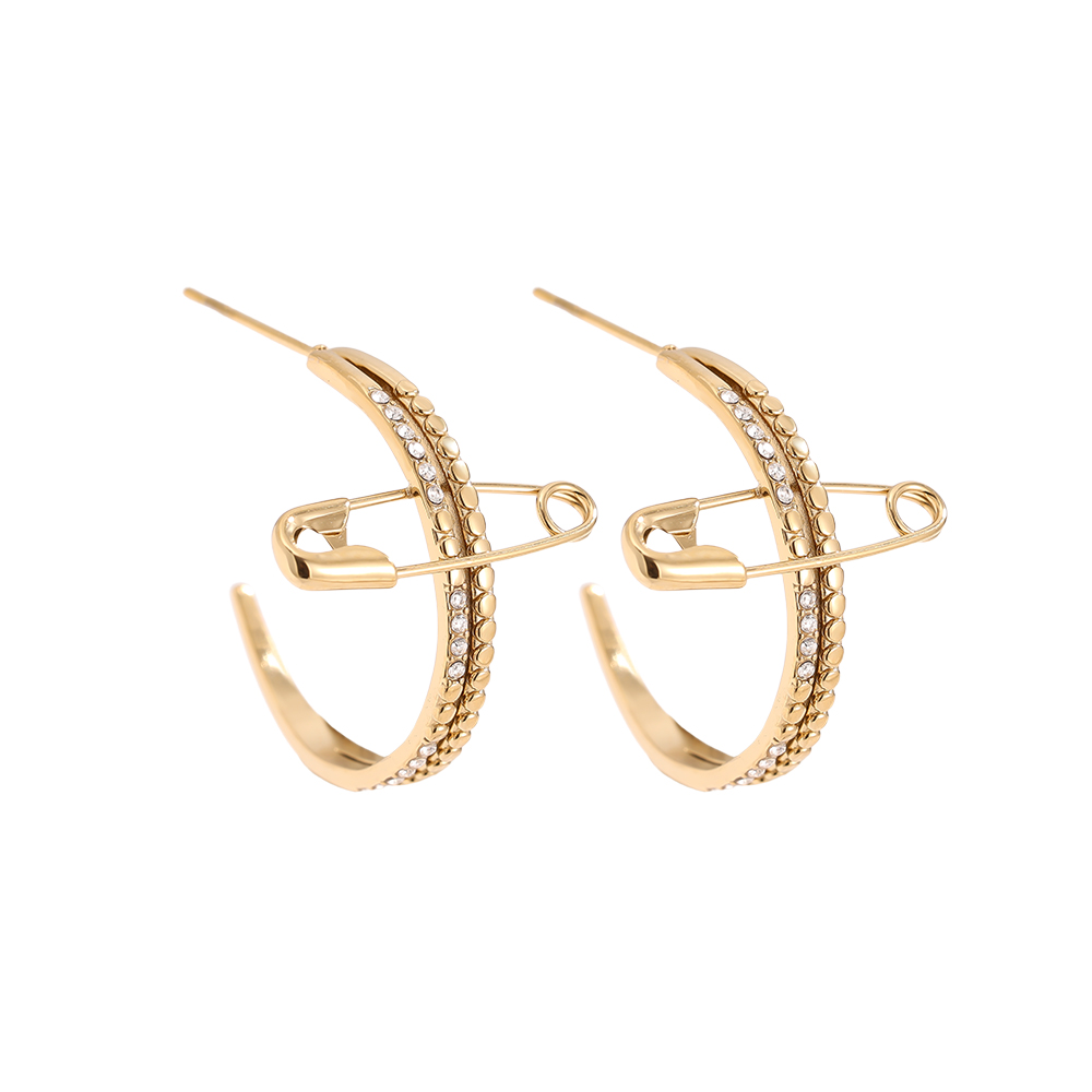 30mm Hoop With Pin Stainless Steel Earrings       