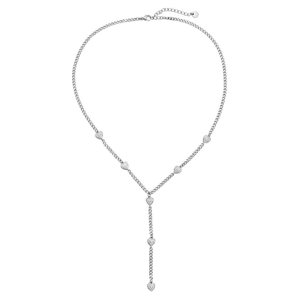 43cm heart link stainless steel necklace 