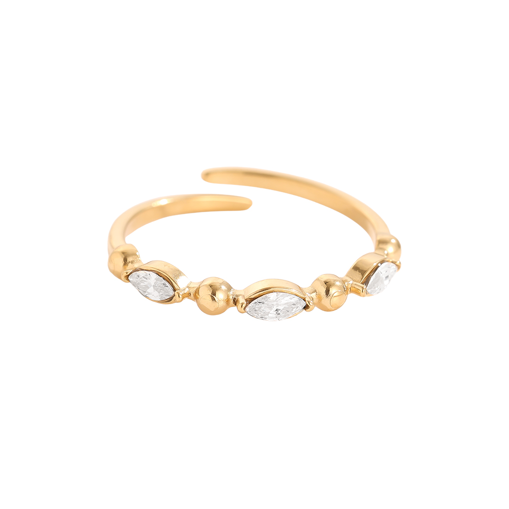 Some Diamonds stainless steel ring    