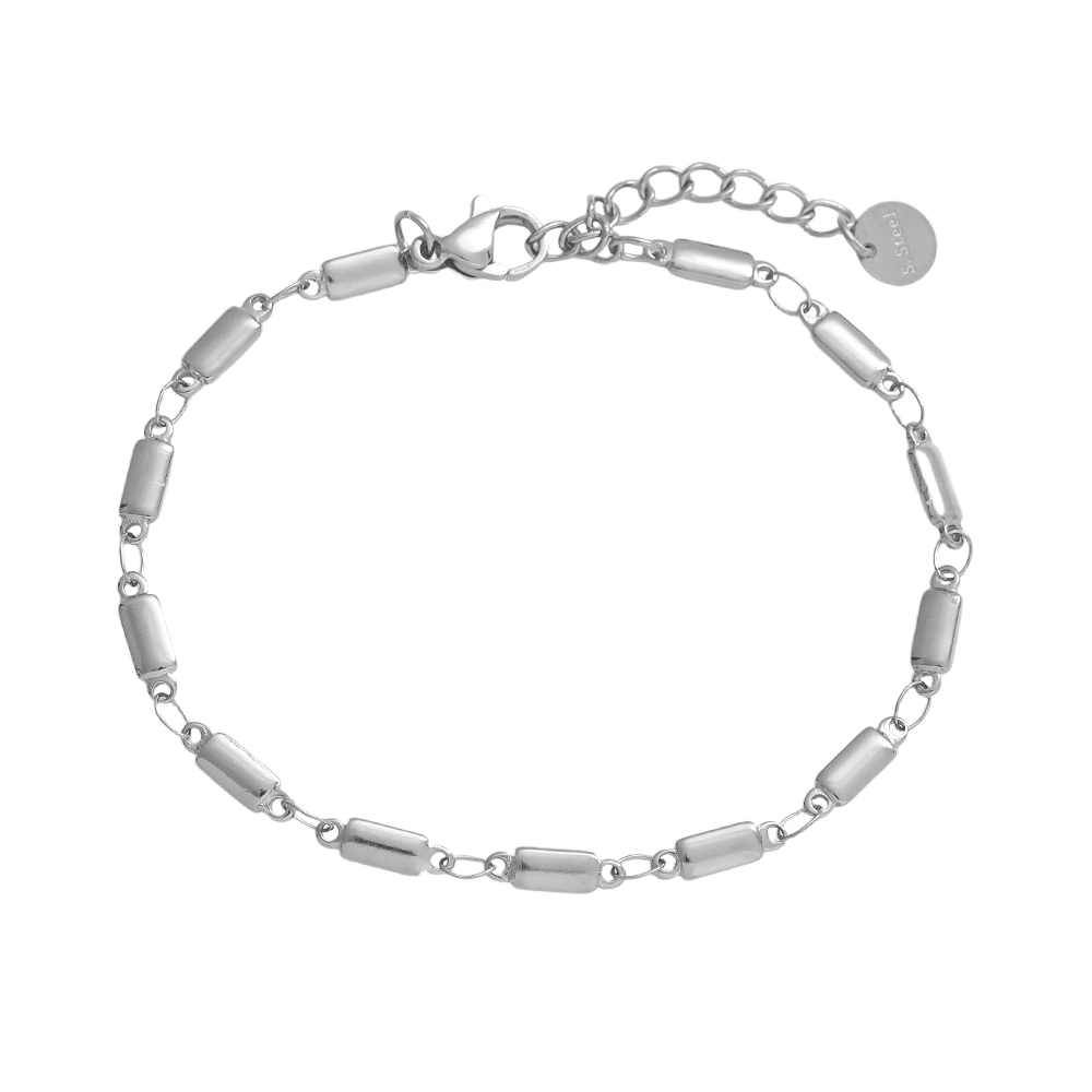 17cm rectangular chain stainless steel bracelet      