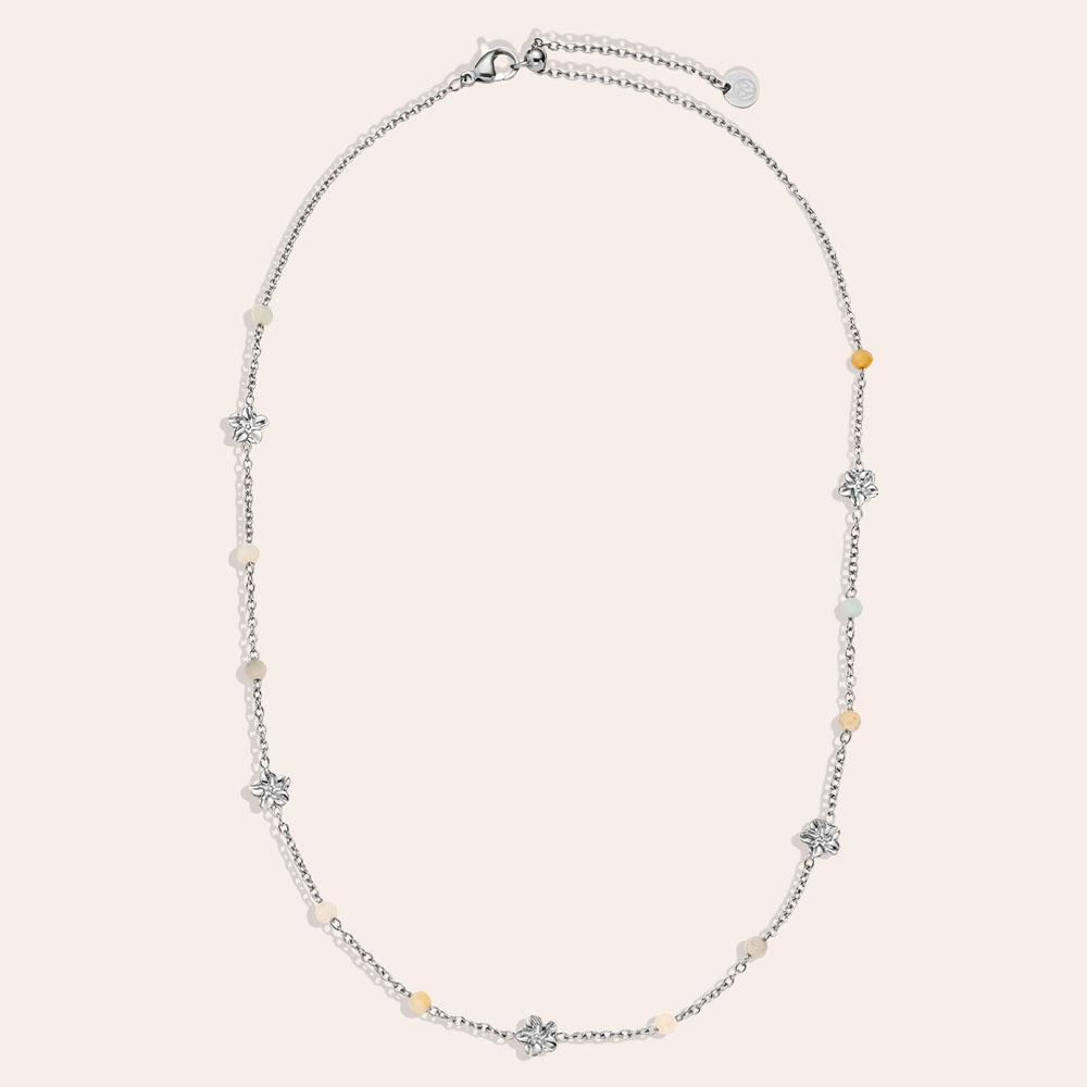 45cm Flower Ball stainless steel necklace