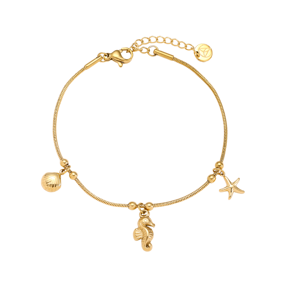 17cm Seehorse Star stainless steel bracelet 