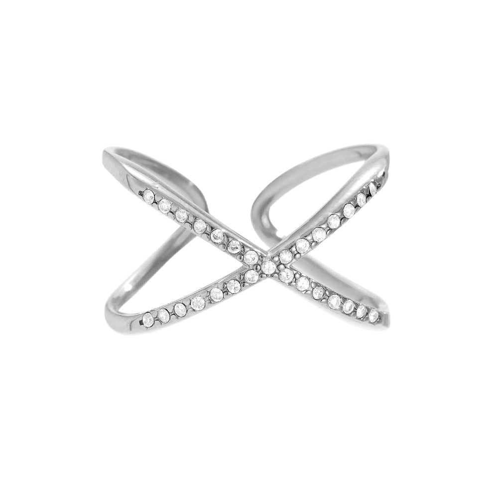 Great Diamond X stainless steel ring    