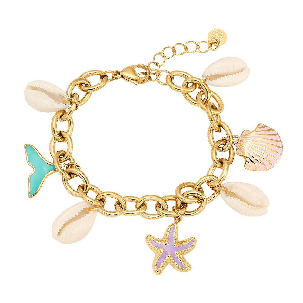 16cm Colourful Ocean stainless steel bracelet