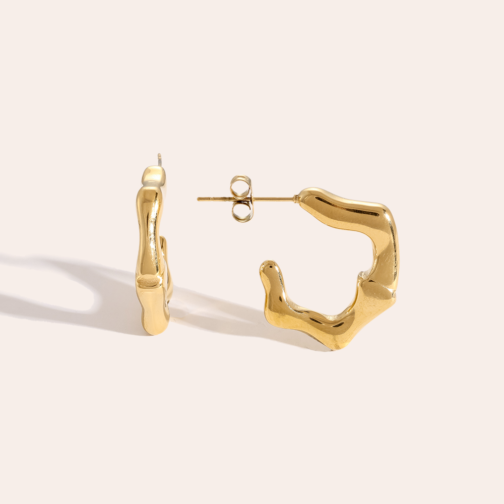 Stainless steel earrings Bamboo Jack