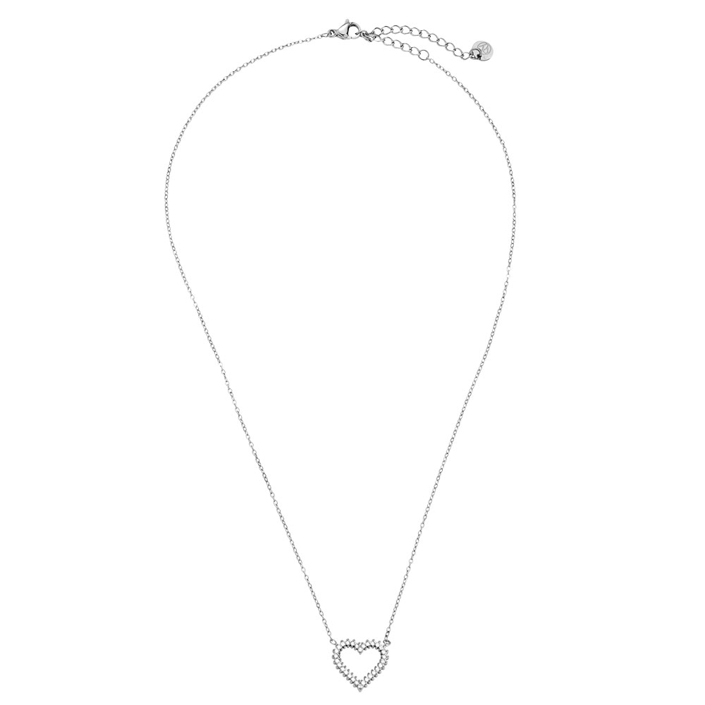 41cm Diamond Nice Heart stainless steel necklace    