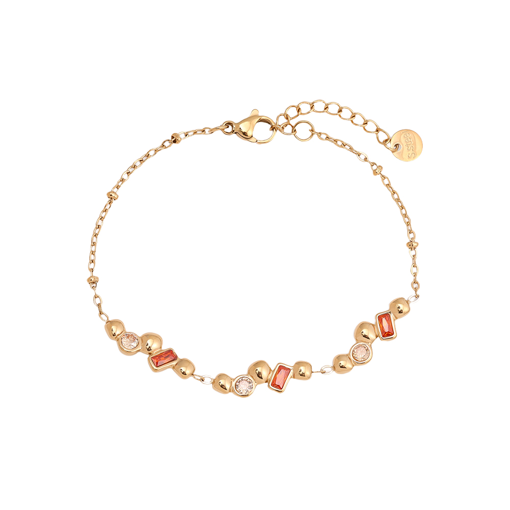 17cm Nice Diamond With Deco stainless steel bracelet  