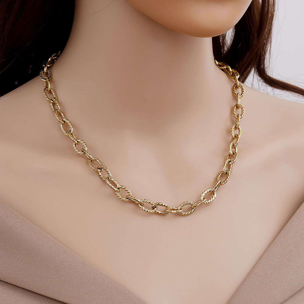 44cm Oval Chain stainless steel necklace     