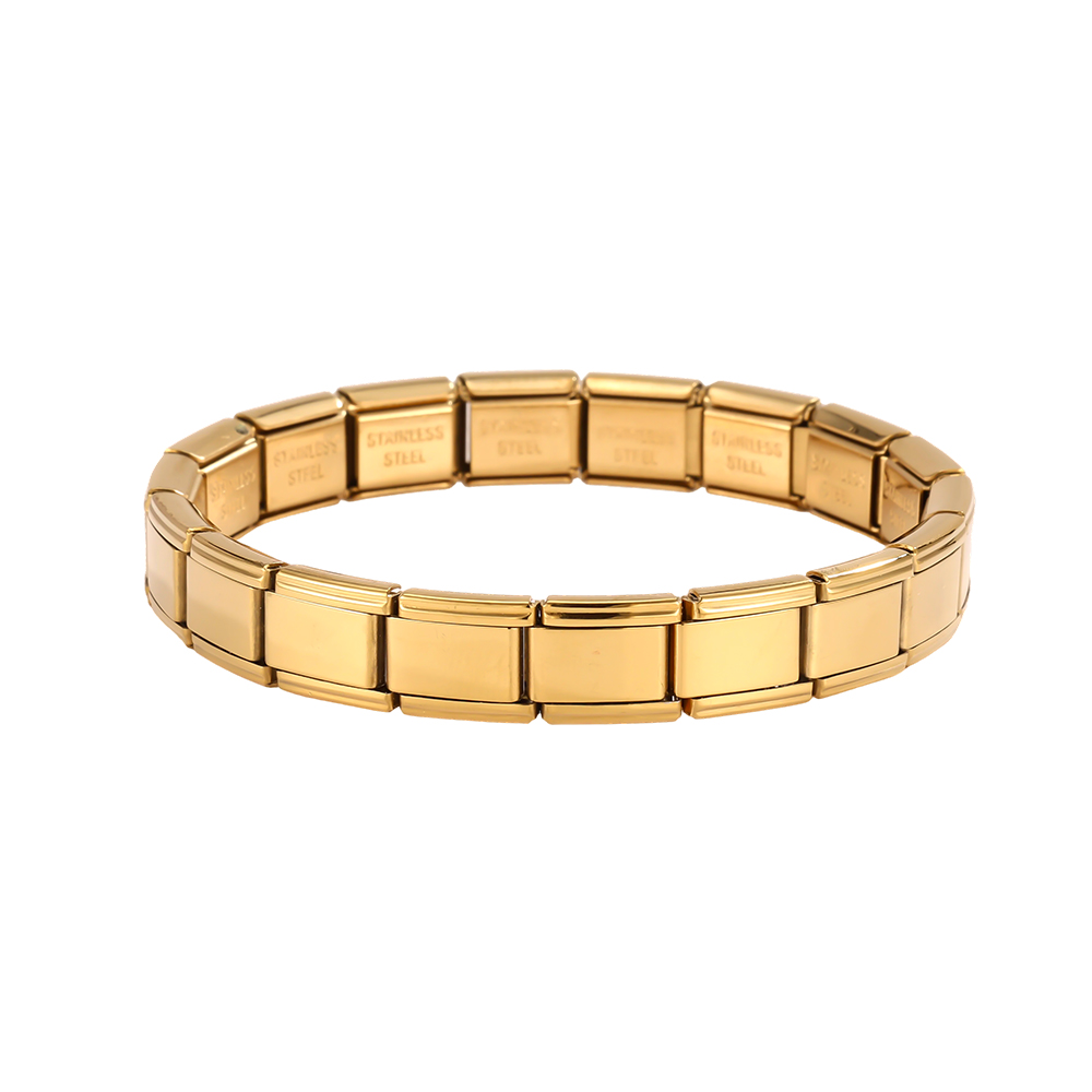 adjustable modular charms stainless steel bracelet    