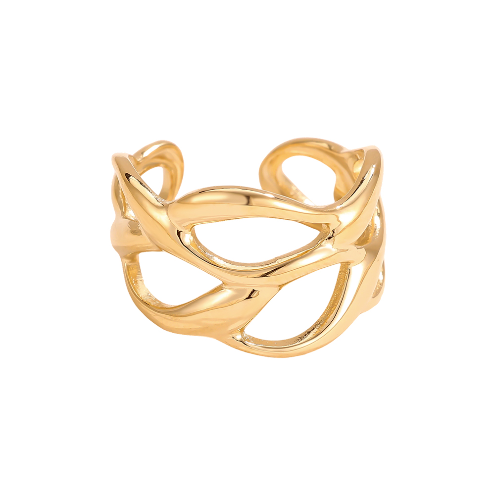 Adjustable loose mesh stainless steel ring    