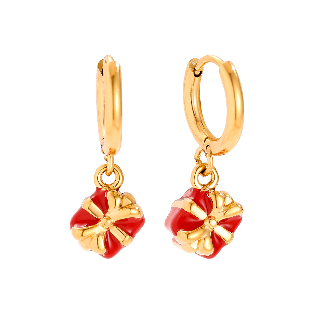1.2*2.3cm Xmas Gift Stainless Steel Earrings    1.2*2.3cm Xmas Gift Stainless Steel Earrings