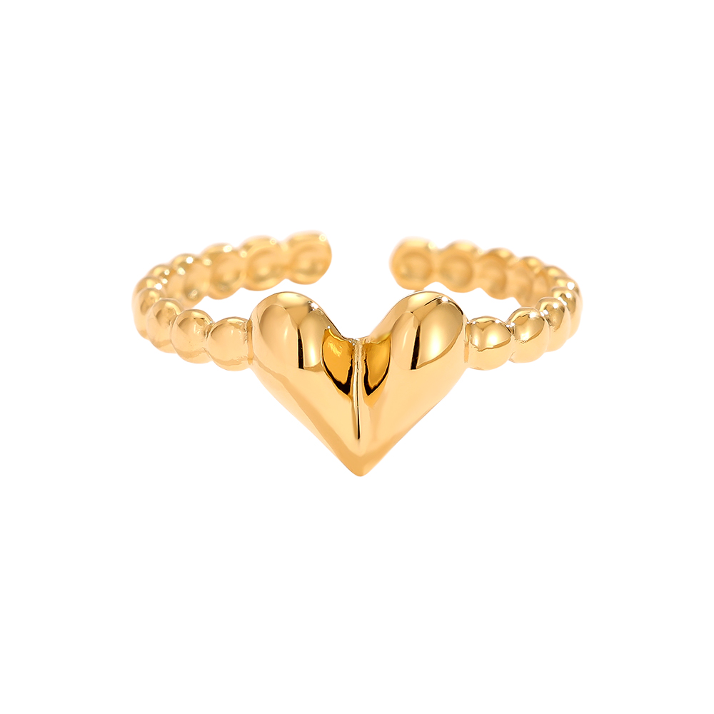 Fine Heart stainless steel ring    