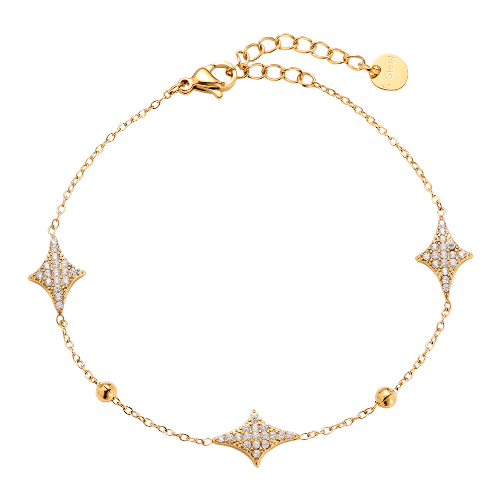 Stainless steel bracelet 16cm Nice Diamond Shape