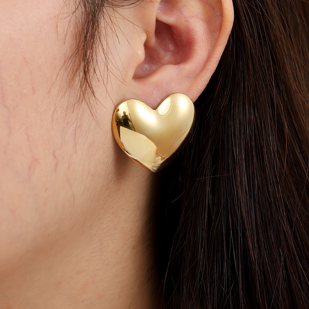 25mm Right Heart stainless steel earrings       