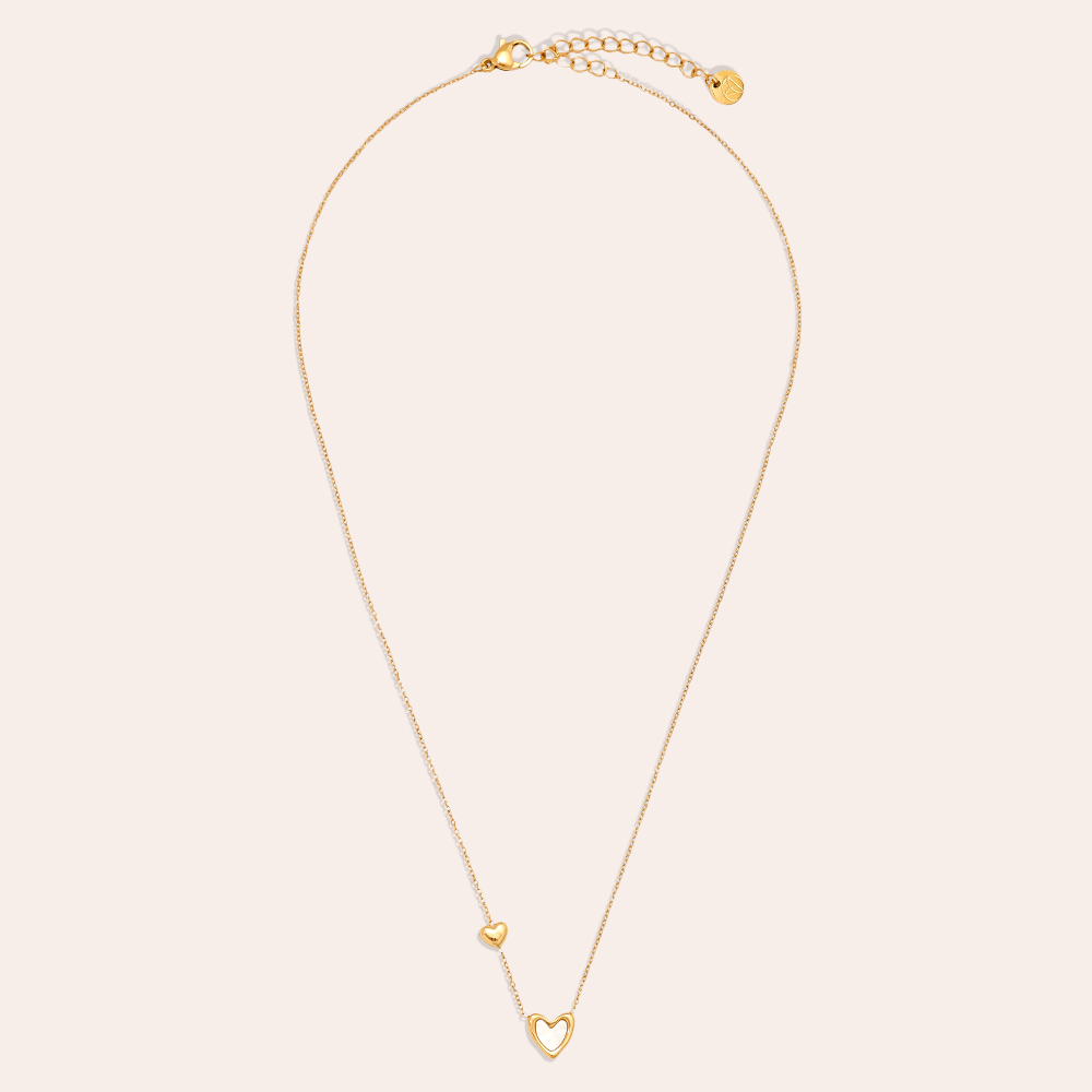 40cm Shell Heart stainless steel necklace      