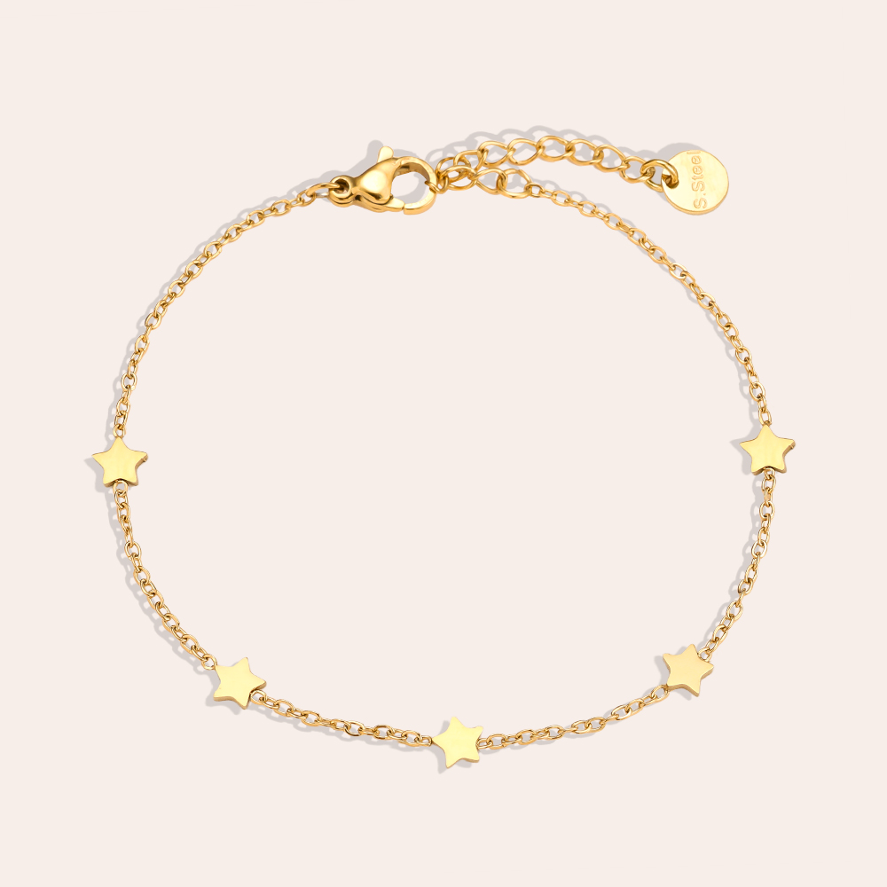 17cm Mini Stars Chain stainless steel bracelet    