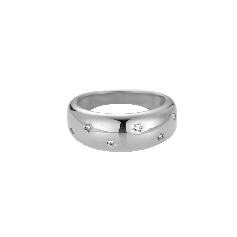 6 Stars stainless steel ring