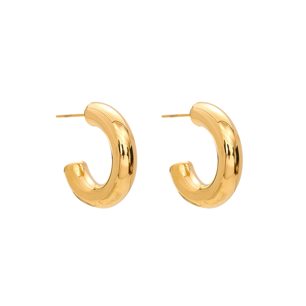 Stainless steel earrings Simple Halfmoon