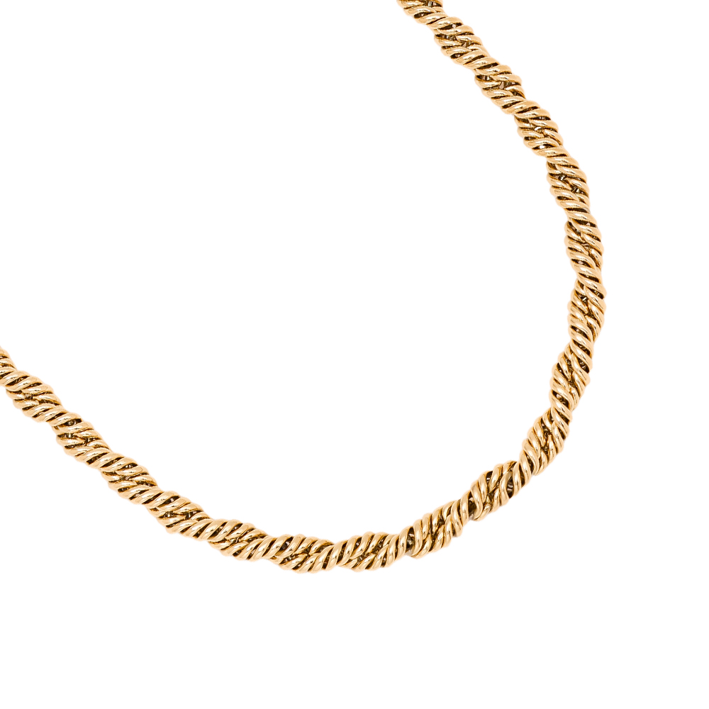 40cm heavy twist stainless steel necklace       