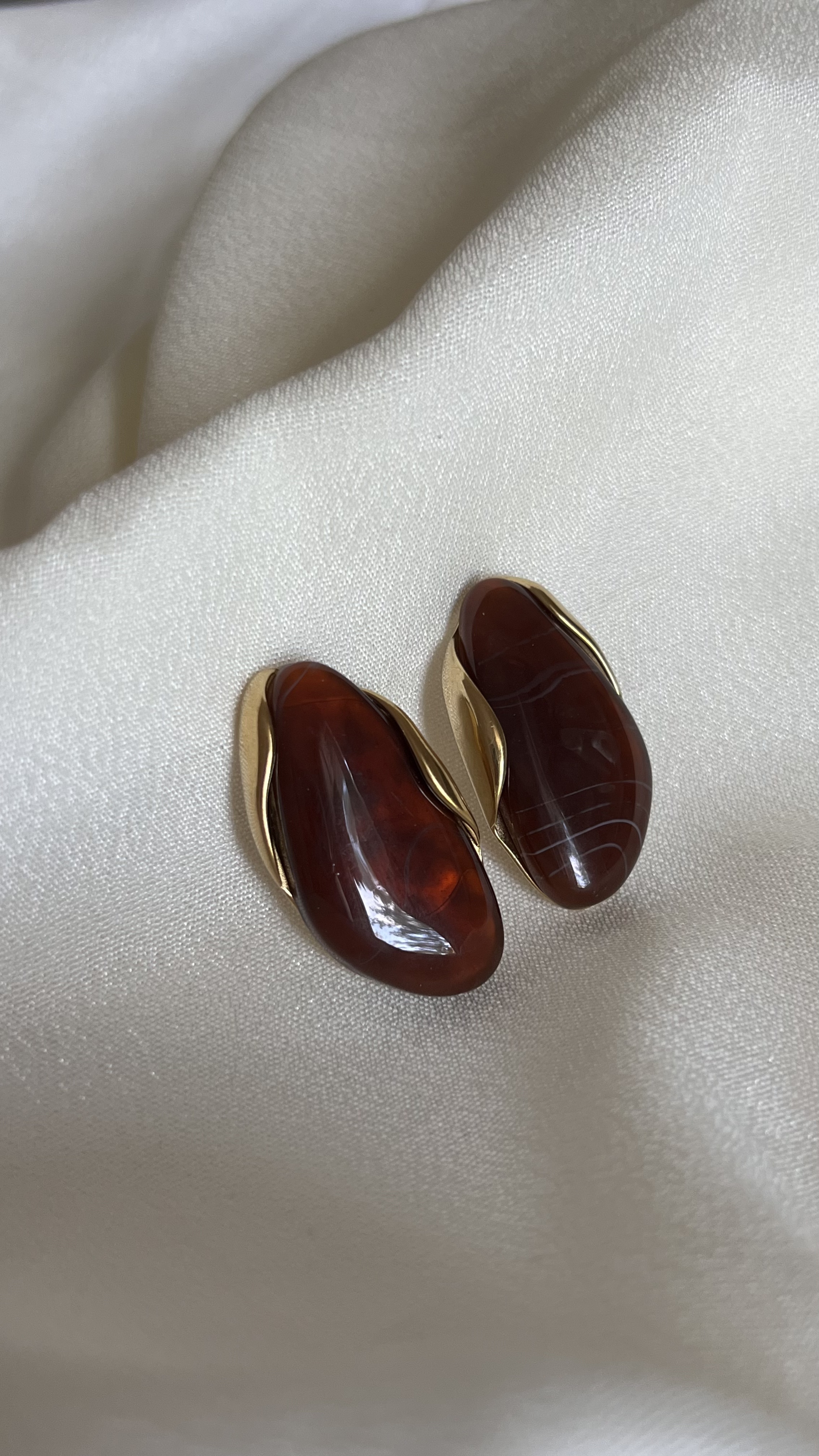 38mm Nice Resin Stainless Steel Earrings    38mm Nice Resin Stainless Steel Earrings