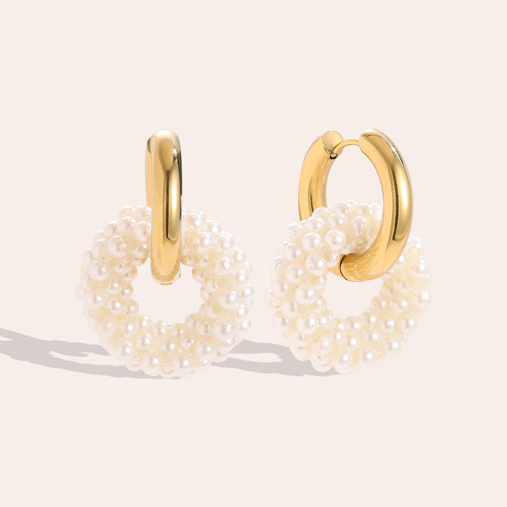 25*65mm bead loops stainless steel earrings