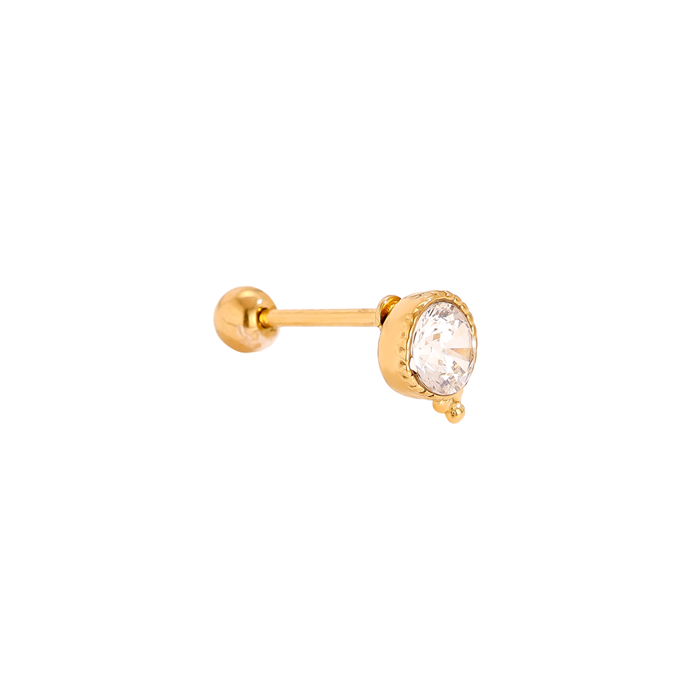 4.7mm Diamond And Dots stainless steel piercing        