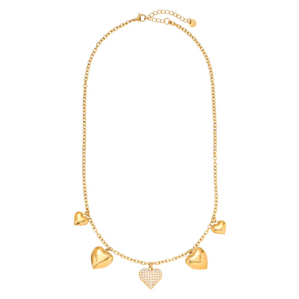 45cm Many Great Hearts stainless steel necklace     