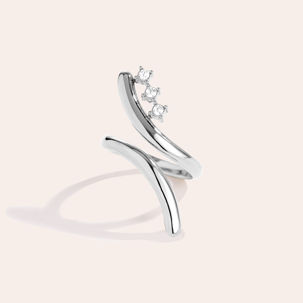 Pretty Nice Diamond Stainless Steel Ring    