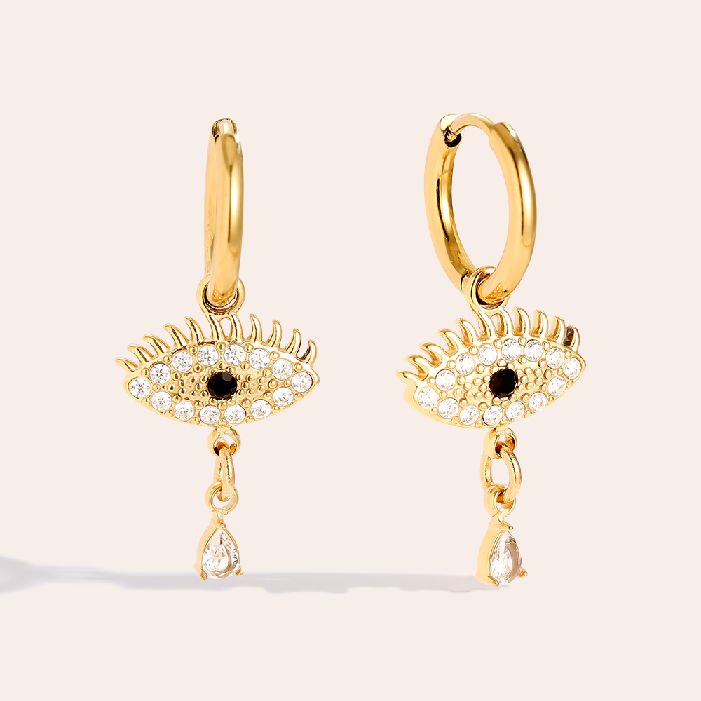 2cm Diamond Eye stainless steel earrings   