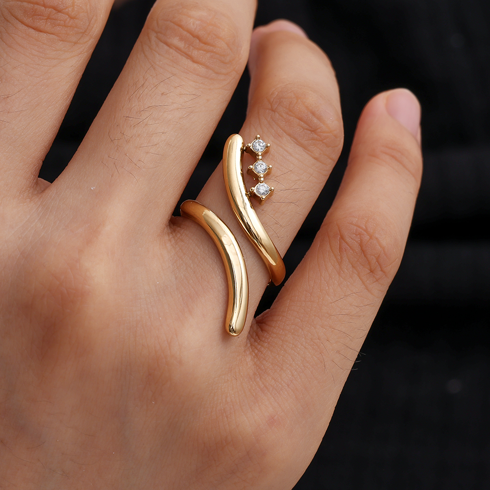 Pretty Nice Diamond Stainless Steel Ring    