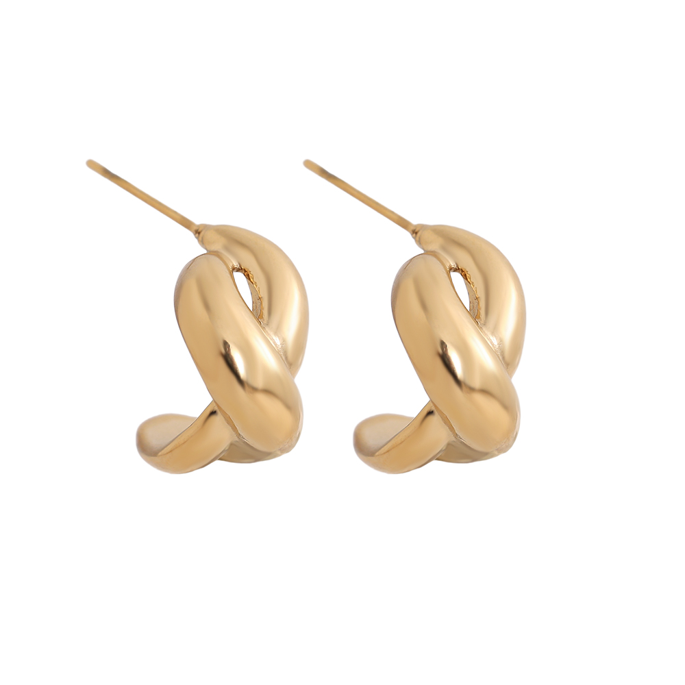23mm knot stainless steel earrings