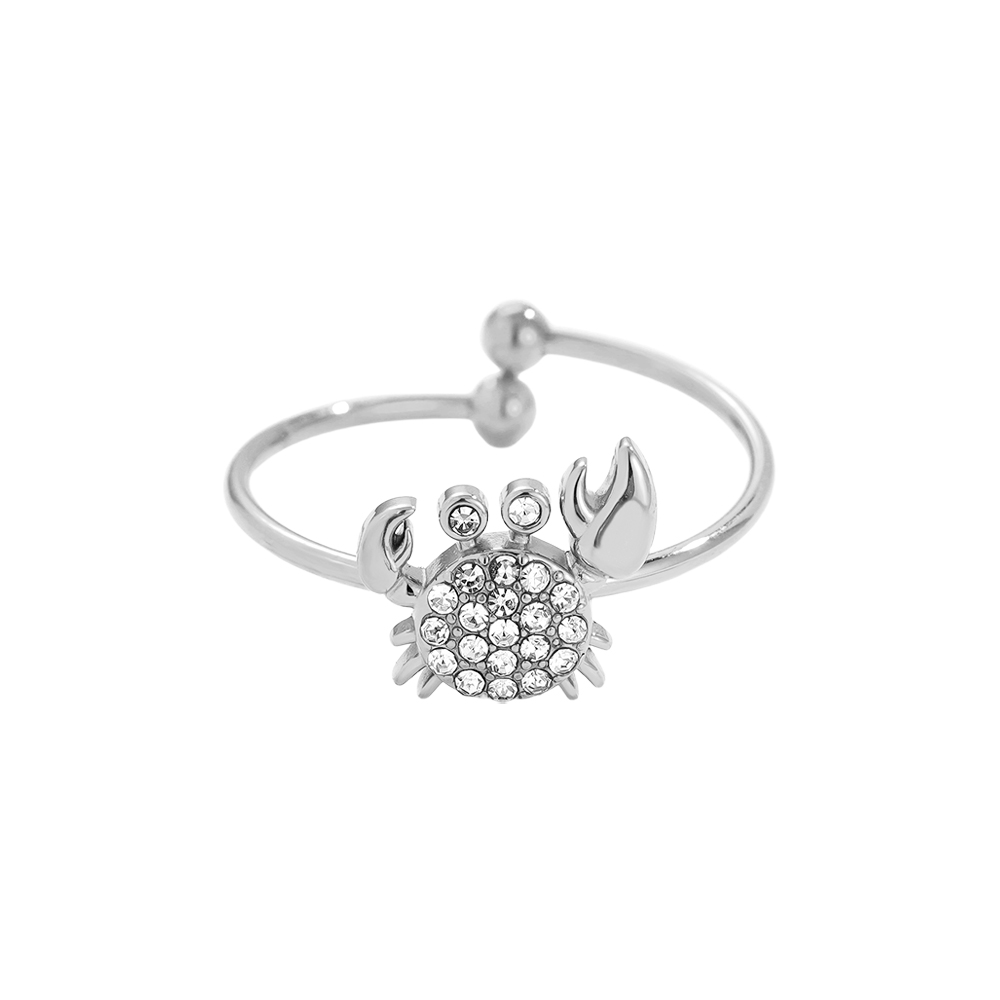 Diamond Crab stainless steel ring    
