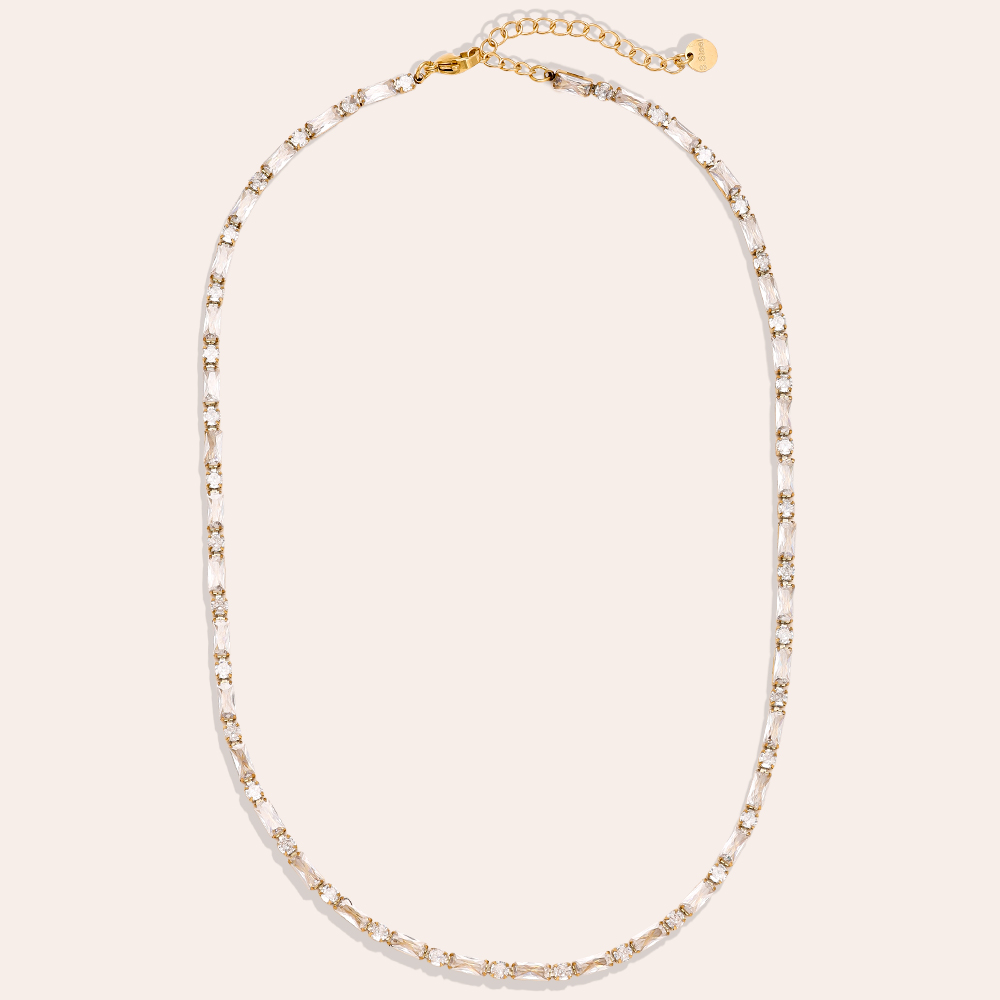 40cm Diamond Cube And Dot Chain Stainless Steel Necklace       40cm Diamond Cube And Dot Chain Stainless Steel Necklace