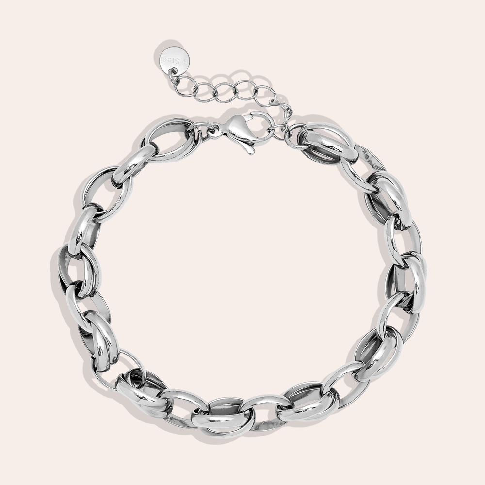 Stainless steel bracelet 18cm Oval Chain