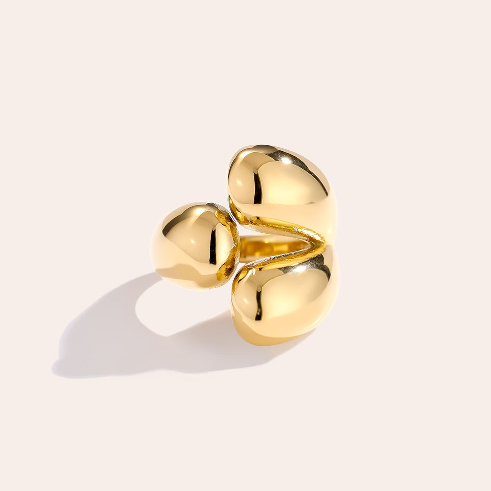 Three Drops stainless steel ring