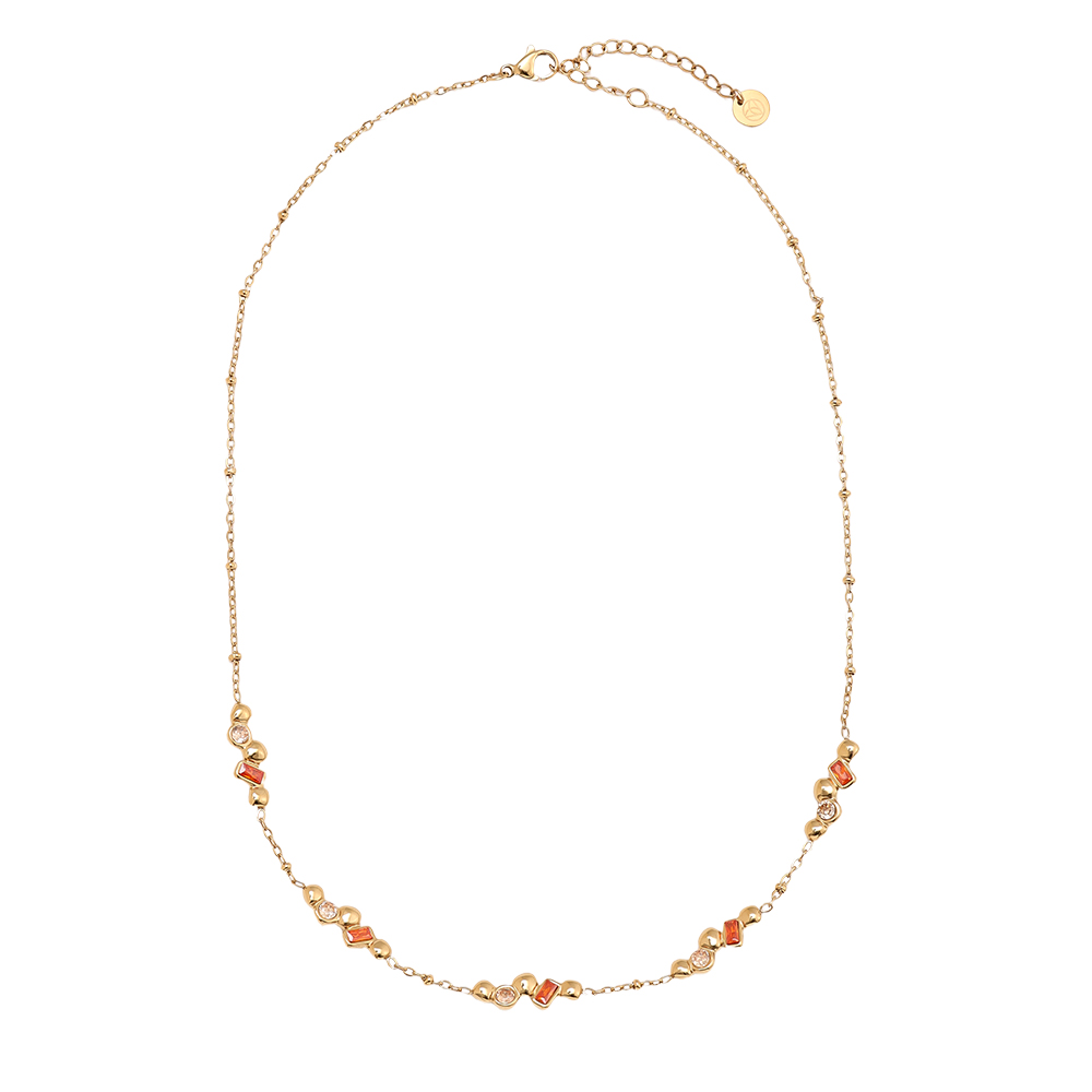 42cm Nice Diamond With Deco stainless steel necklace     