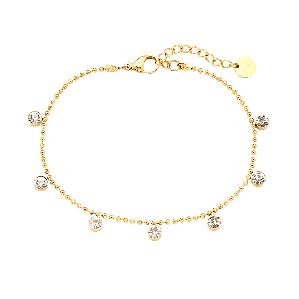 Stainless steel bracelet 17cm Nice Diamond Dots