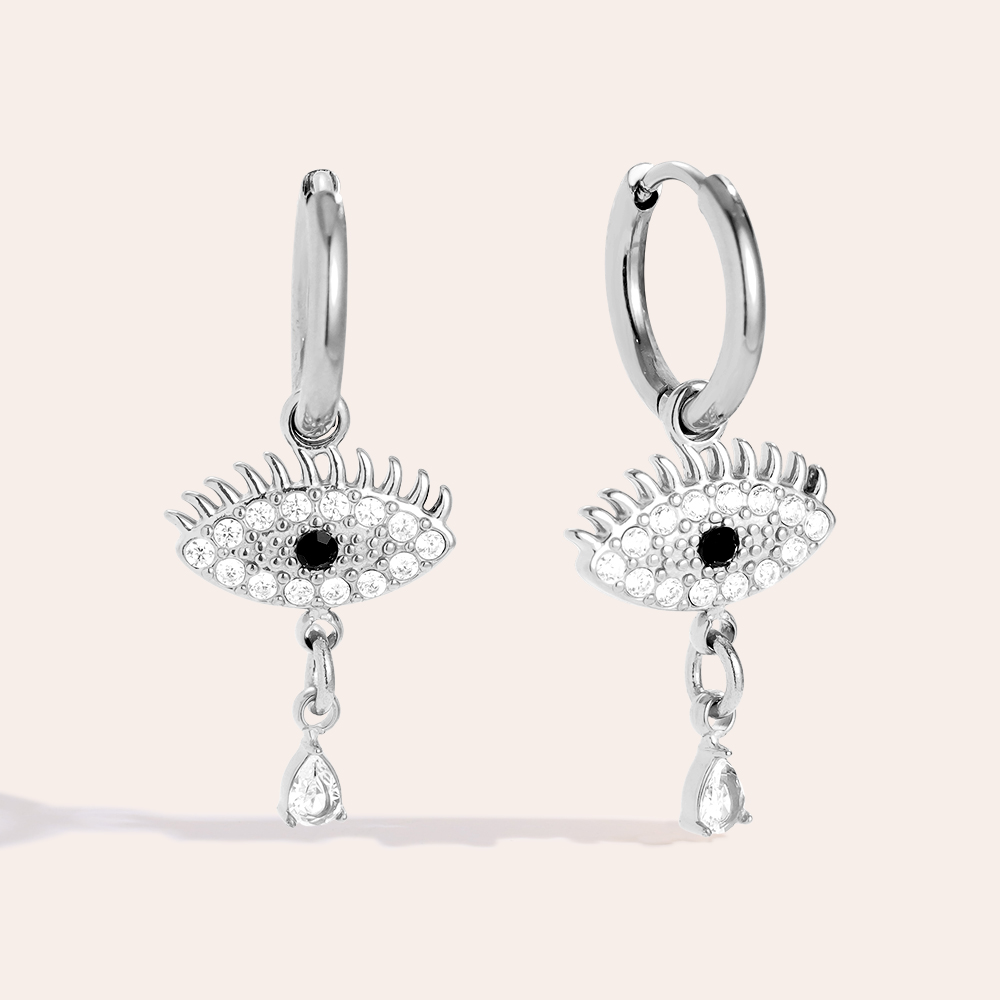 2cm Diamond Eye stainless steel earrings   